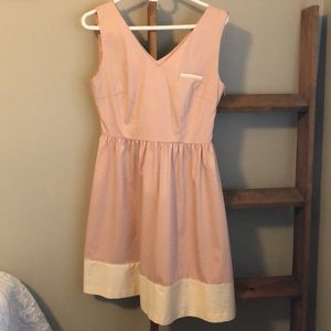 Pink and White Dress with Pockets!